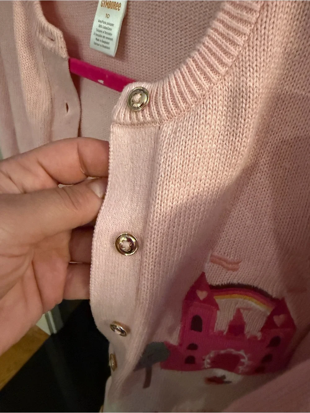 Gymboree Pink & Cream Princess Cat Dress and Cardigan Set